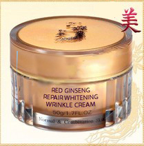 Отбеливающий и тонизирующий крем «Red ginseng repair whitening wrinkle cream»